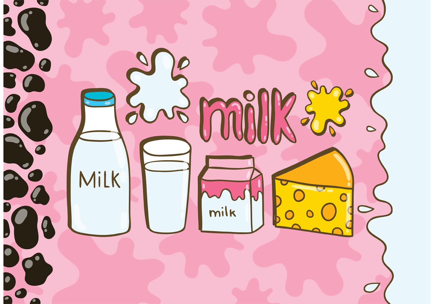 Cartoon Milk Vectors - Download Free Vector Art, Stock 