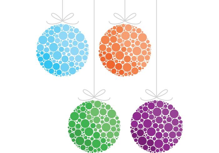Decoración de Navidad bolas vector