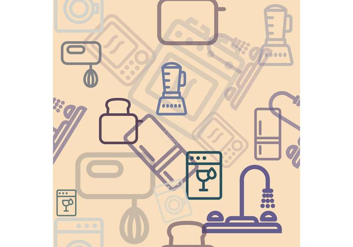 Kitchen Vector Items Background Kitchen Vector Items Background
