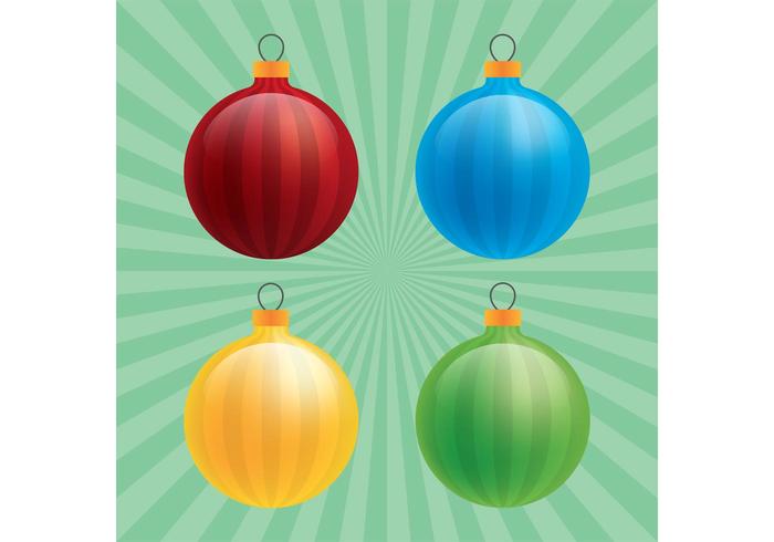 Glossy Christmas Ornament Vectors 