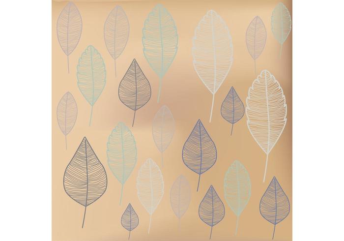 Hand Drawn Leaves Vector Background Hand Drawn Leaves Vector Background