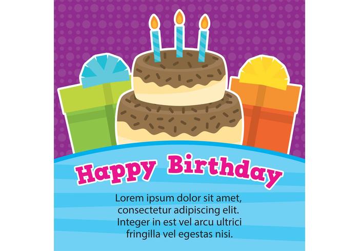 Tarjeta del vector del feliz cumpleaños