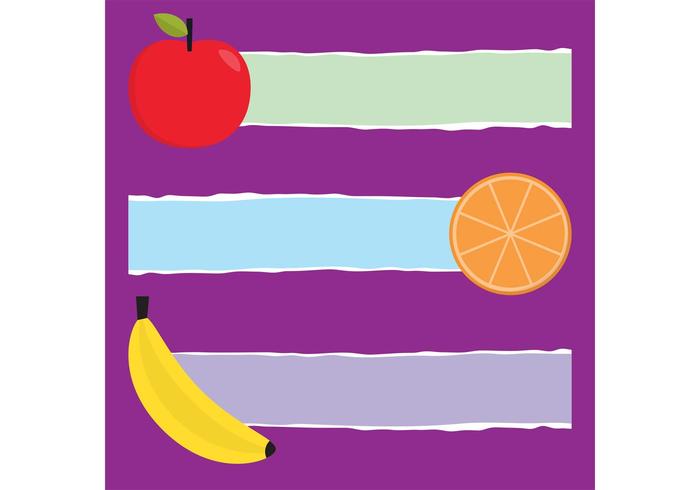 Banners de vectores de frutas