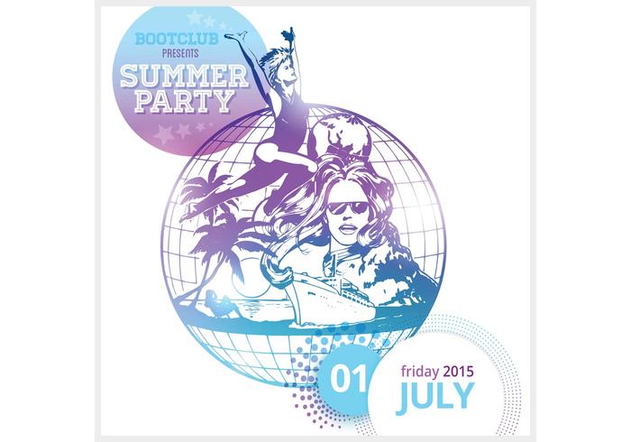Summer Party Poster Vector