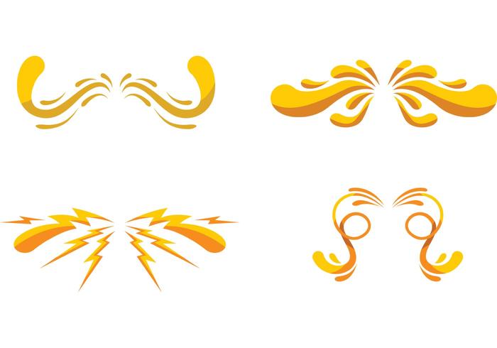 Gold Ornament Flourish Vectors Gold Ornament Flourish Vectors