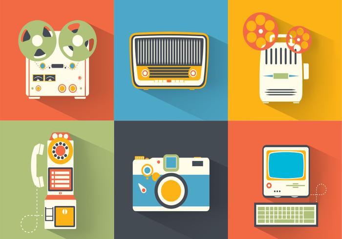 Bright Vintage Electrónica Vector Pack