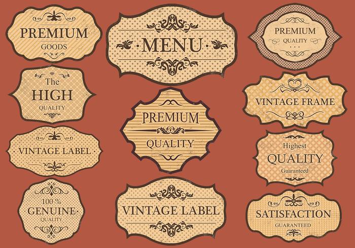 Vintage Labels Vector Set