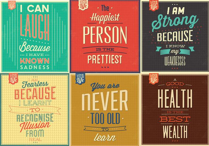 Vintage Motivational Quote Vector Background Pack