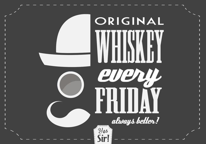 Hipster Whiskey Vector Background