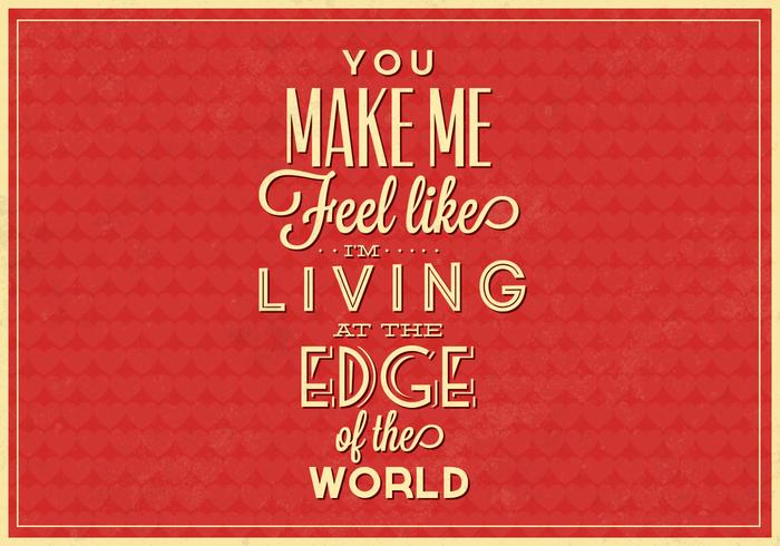 Living on the Edge Vector Typographic Poster