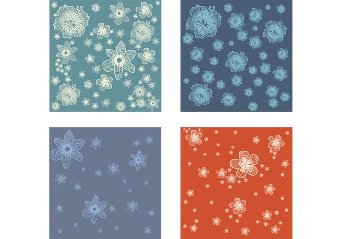 Polynesian Flower Vector Backgrounds Polynesian Flower Vector Backgrounds