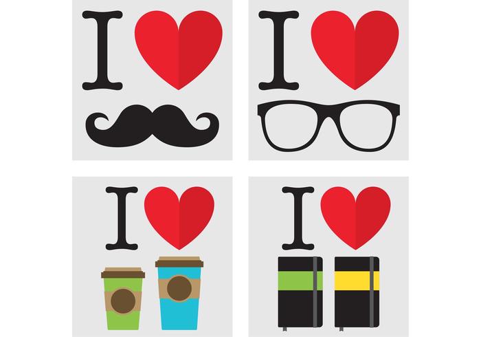 I Love Hipster Vectors 