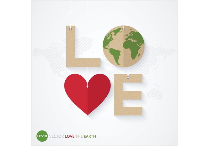 Free Love The Earth Poster Vector