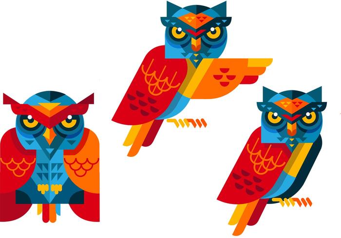 Owls free vector set Owls free vector set