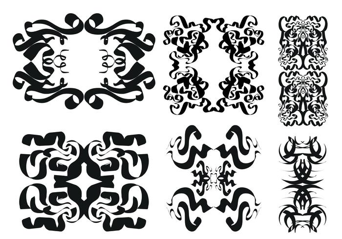 Free Tribal Vector Ornament Set Free Tribal Vector Ornament Set