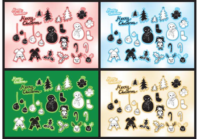 Free Vector Christmas Set Free Vector Christmas Set