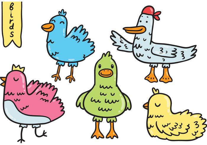 Cute Birds Vector Pack