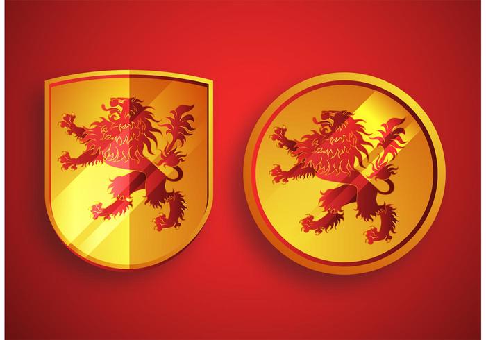 Heraldic Lion Vectors Heraldic Lion Vectors