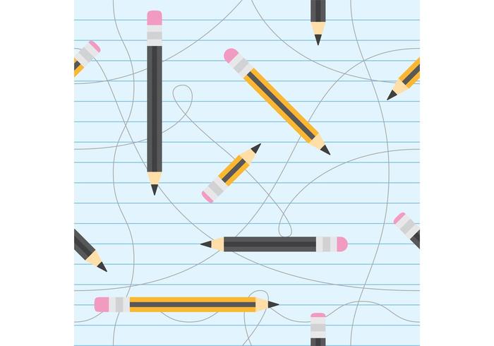 Pencils Vector Pattern