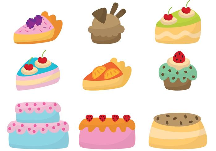 Cute Cake Vectores