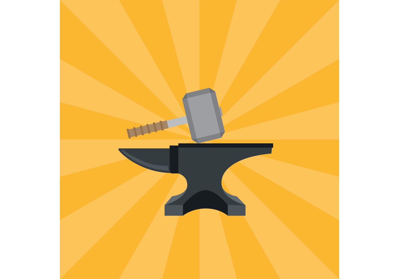 Hammer And Anvil Vector 82332 Vector Art at Vecteezy