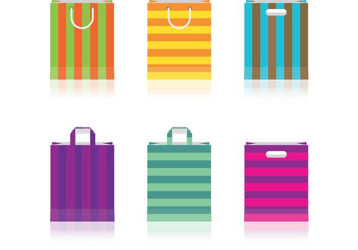 Colored Paper Bag Vectors Colored Paper Bag Vectors