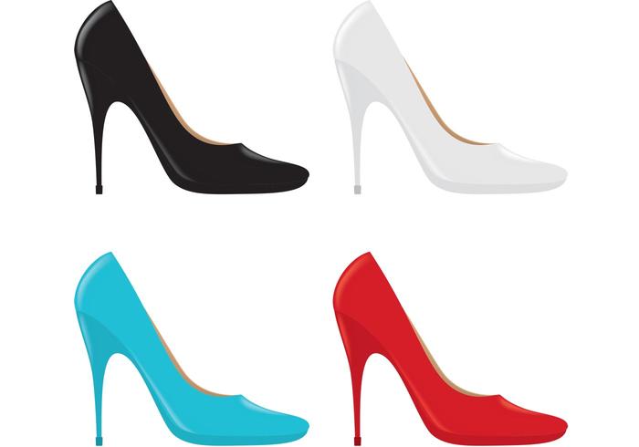 Vectores de zapatos de las mujeres