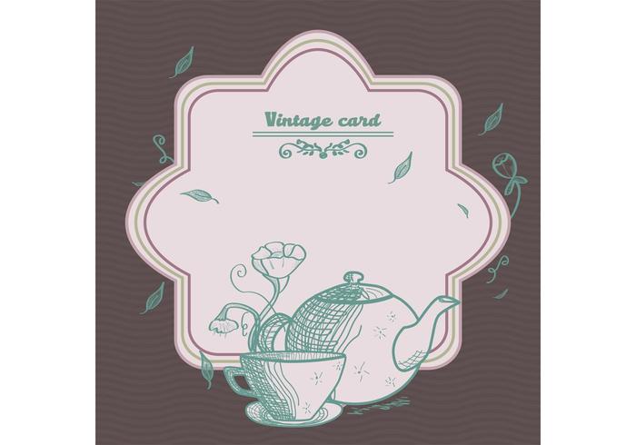 Vintage Tea Card Vector