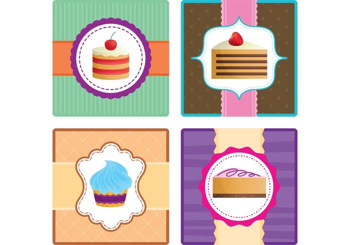 Cake Vector Cards 