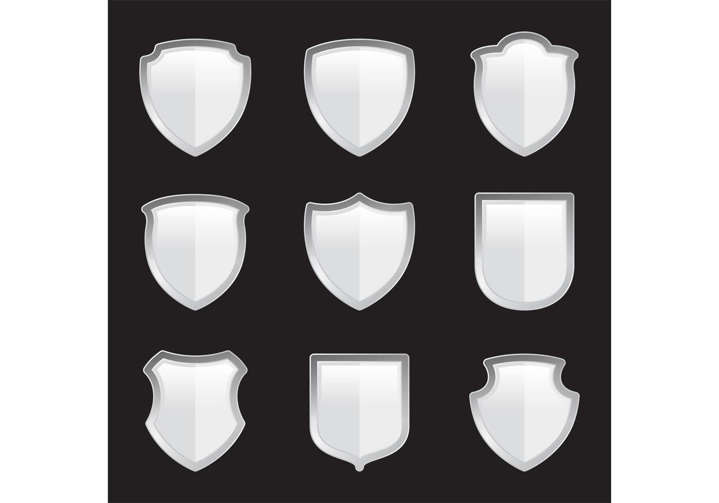 Silver Heraldic Vector Shields 82381 Vector Art at Vecteezy