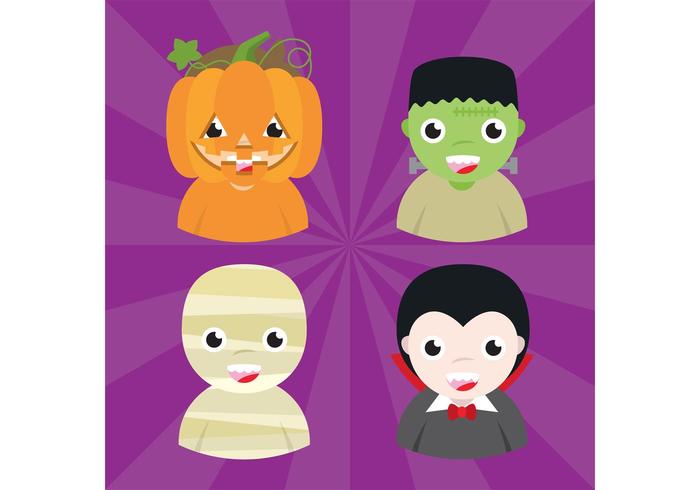 Halloween Avatars 01 vector