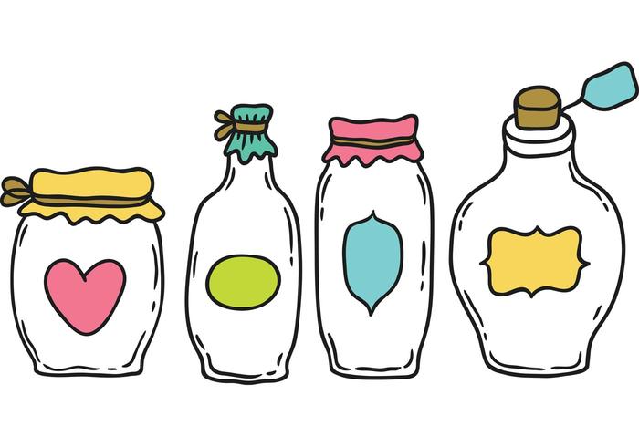 Libre de dibujos animados Mason Jar Vector