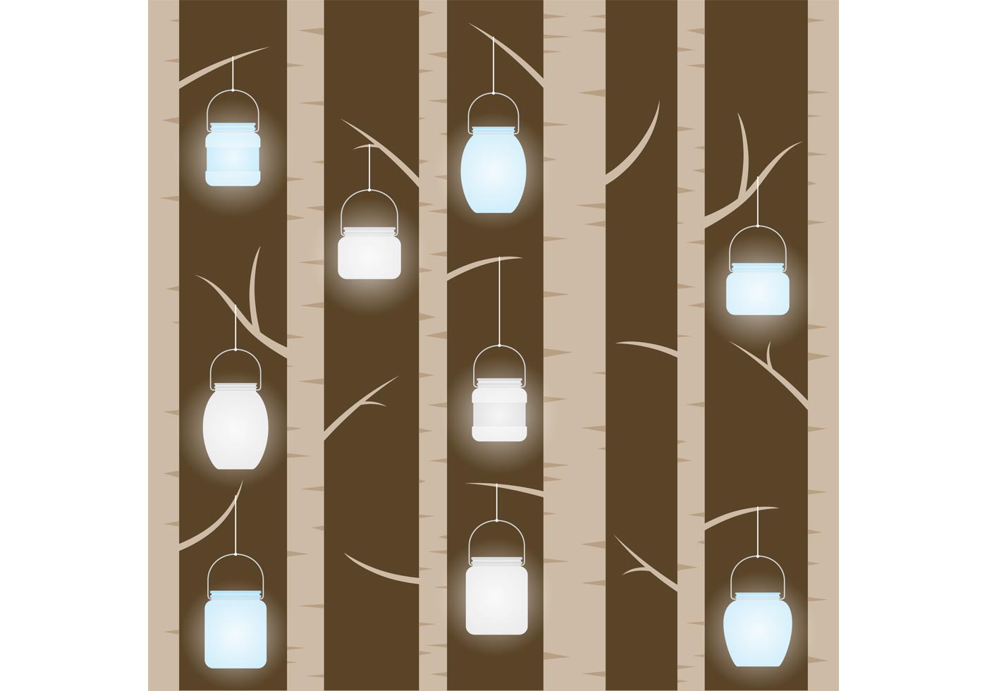 Mason Jar Hanging In Trees Vector Free Vectors Clipart Mason Jar Hanging In Trees Vector