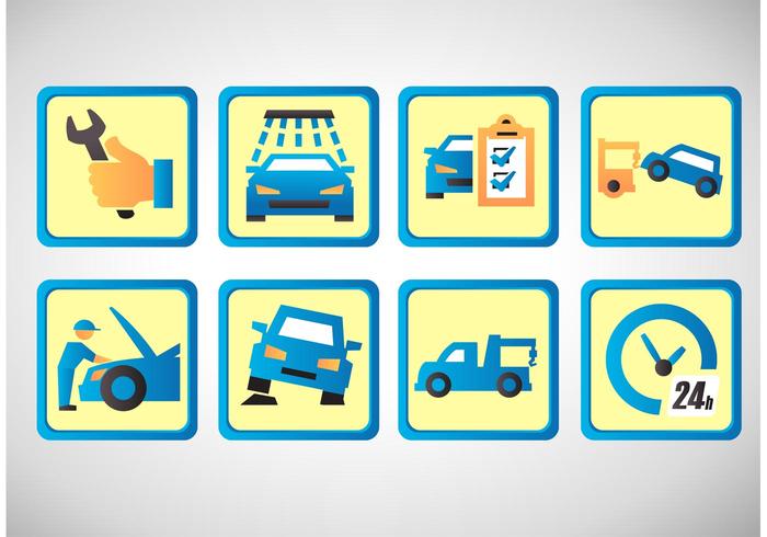 Car Repair Vector Icon Set