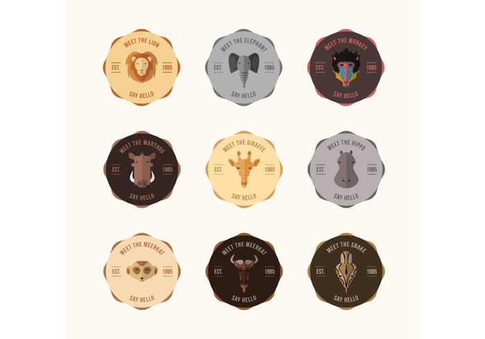 Vector Animal Badge Vectors