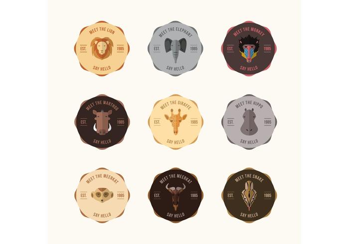 Vector Animal Badge Vectors