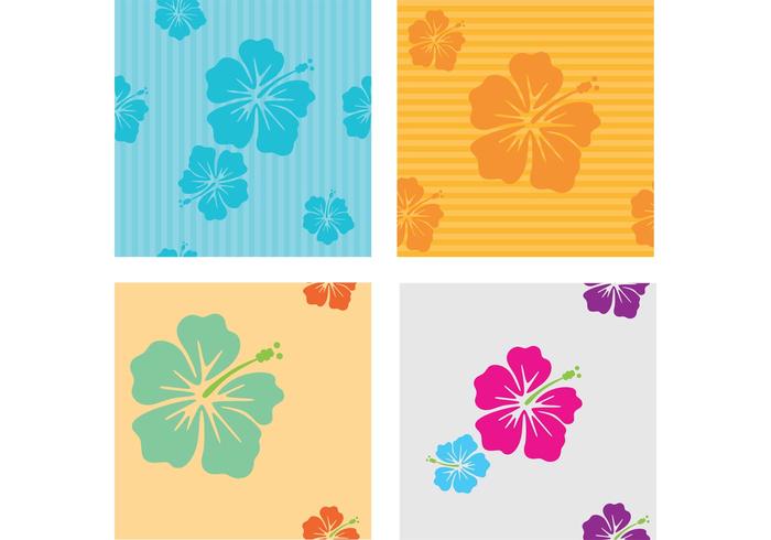 Hawaiian Flower Vector Patterns