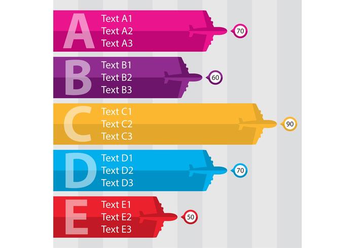 Airplane Infographic Vector Statistics