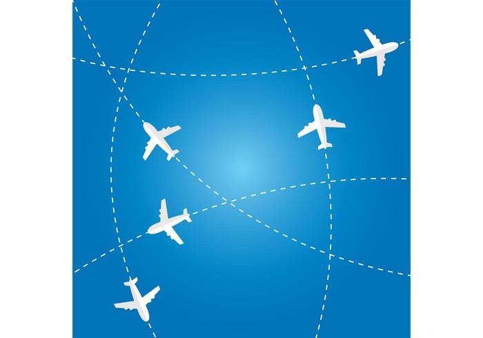 Airplane Routes Vector 