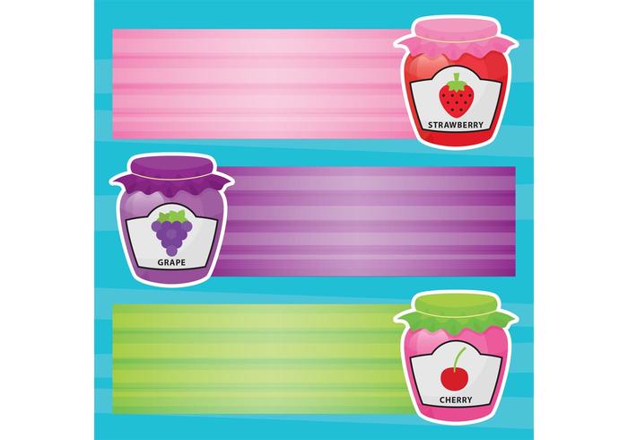 Jam Jars Vector Banners Jam Jars Vector Banners