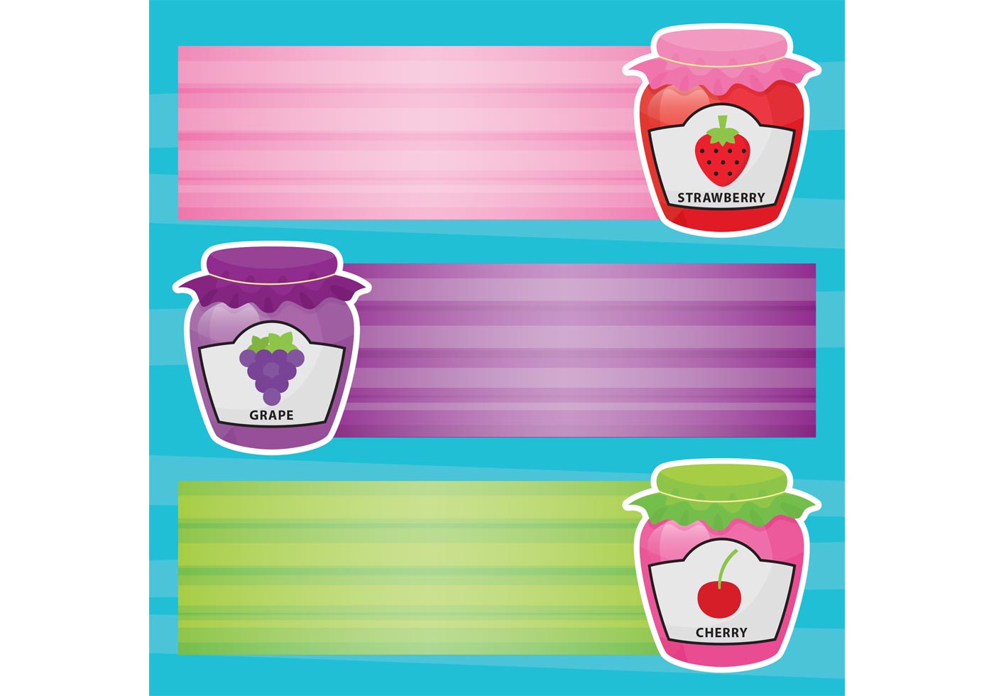 Jam Jars Vector Banners 82498 Vector Art at Vecteezy