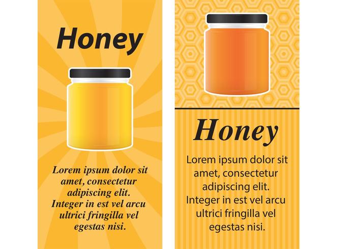 Honey Jar Vector Cards Honey Jar Vector Cards