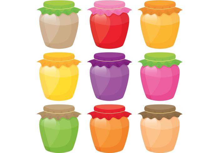 Colouful Jar Vectors