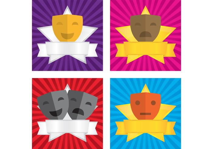 Theatre Vector Faces Backgrounds