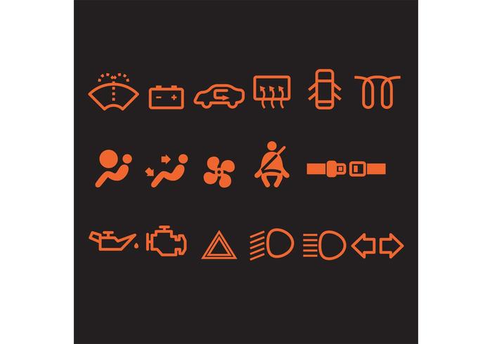 Iconos del vector del coche