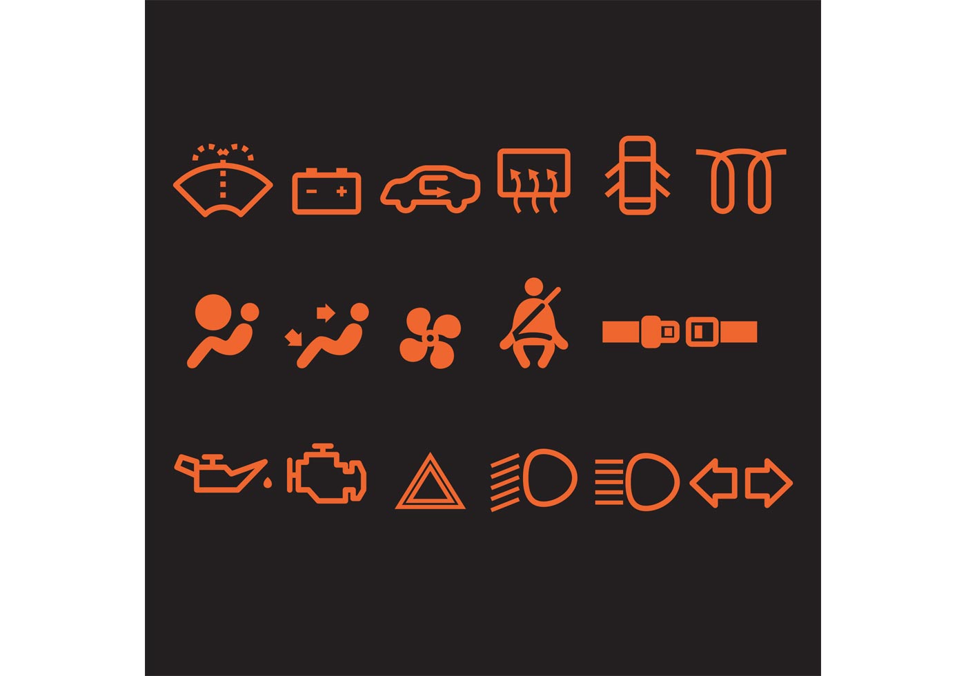 Car Dashboard Icons Vector Art, Icons, and Graphics for Free Download