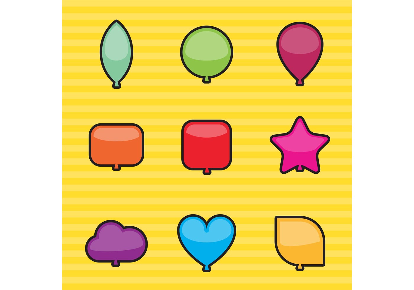 Shapes Balloon Vectors Download Free Vector Art, Stock Graphics & Images