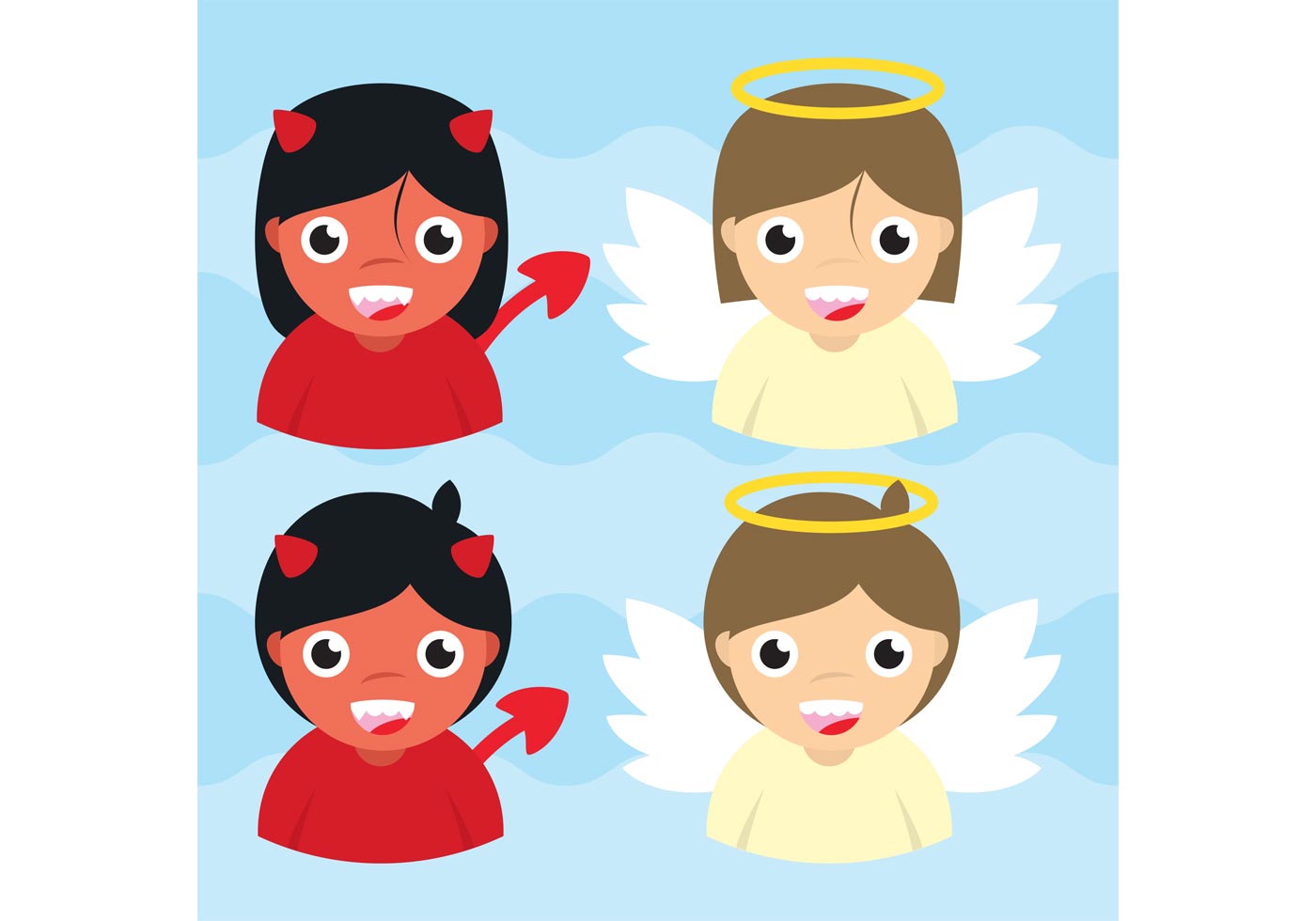 Download Angels & Demon Vectors 82524 Vector Art at Vecteezy