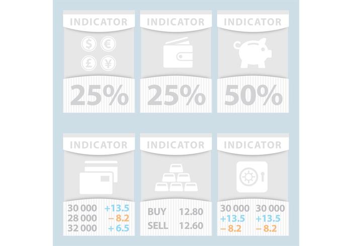 Banderas Indicador Financiero Financiero vector