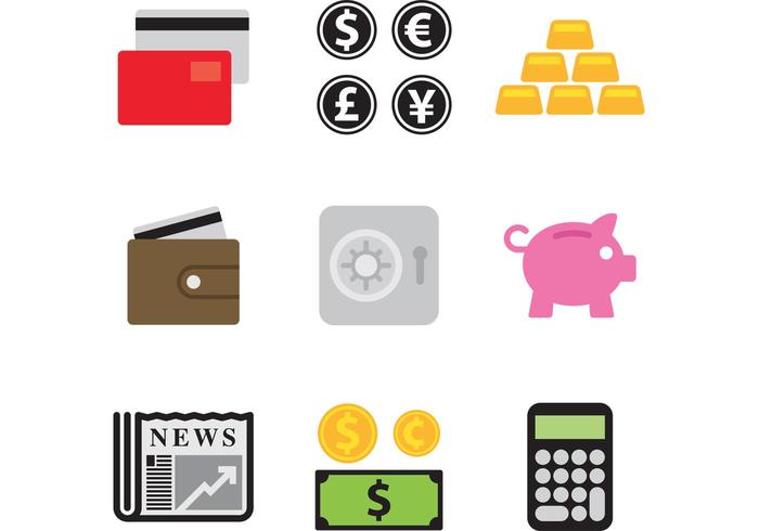 Iconos de vector de dinero